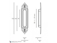 Фото дверной ручки модель U122 от VENEZIA