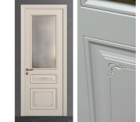 Межкомнатная дверь из серии Камея (Эмаль) модель ЛЧ53-С Ral 7035, Ral 9010, Белый