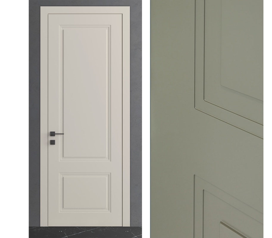 Межкомнатная дверь из серии Комфорт (Шпон и Эмаль) модель Л82 Ral 9010