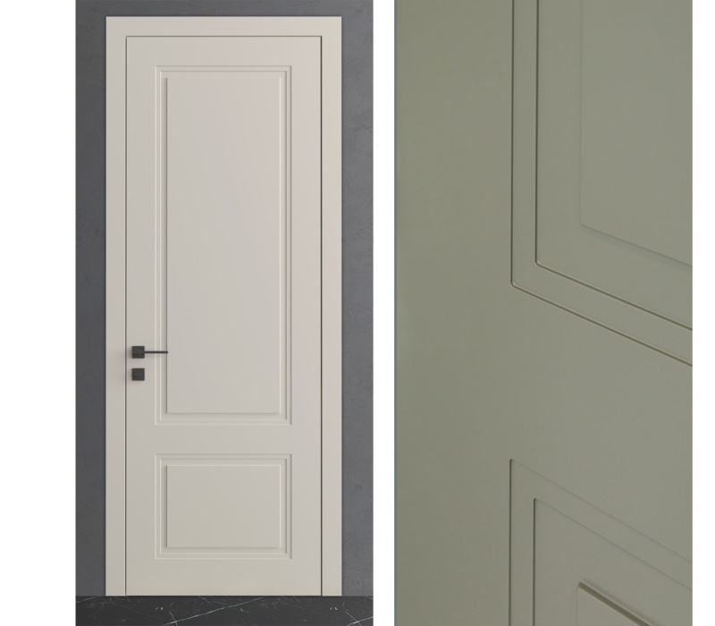 Межкомнатная дверь из серии Комфорт (Шпон и Эмаль) модель Л82 Ral 9010