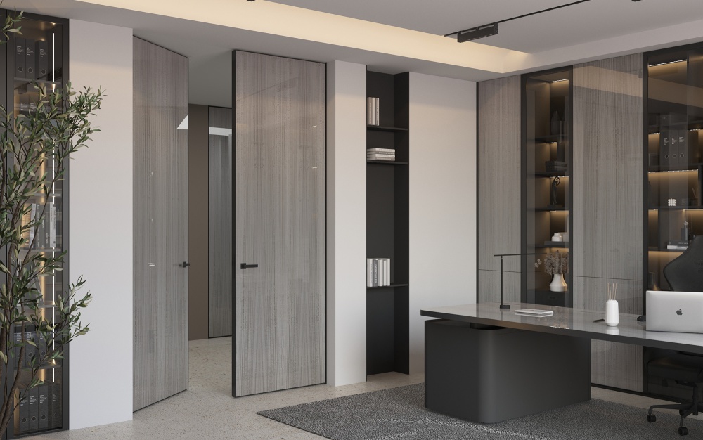 Межкомнатная дверь из серии Глянец модель ГЛ18 Дуб-шоколад, глянец, Орех декоративный, глянец, Американский орех, глянец, Бубинго, глянец, Дуб европейский, глянец, Сукупира, глянец, Шахматное дерево, глянец