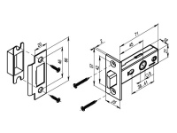 Фото дверной защёлки модель L45-8 от PUNTO