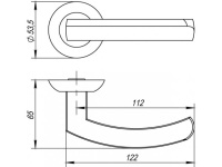 Фото дверной ручки модель ALFA от PUNTO