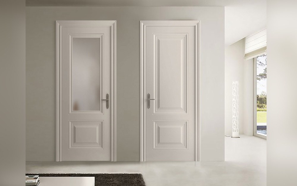 Межкомнатная дверь из REMIX (Эмаль) модель RM012 Ral 9010, Белый, Ral 7035