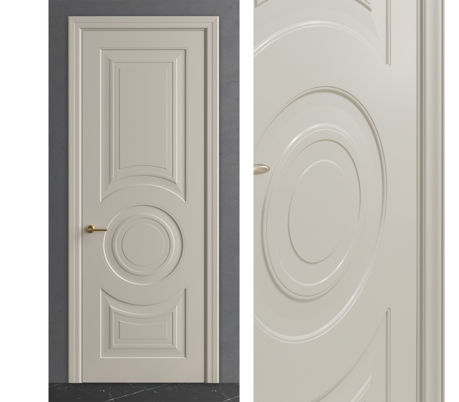 Межкомнатная дверь из Камея (Эмаль) модель ЛН73 Белый, Ral 7035, Ral 9010