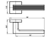 Фото дверной ручки модель LINE USQ от Серия URBAN