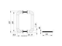 Фото дверной ручки модель PH-21-25/200-INOX от FUARO