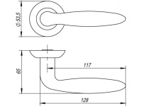 Фото дверной ручки модель BASIS от PUNTO