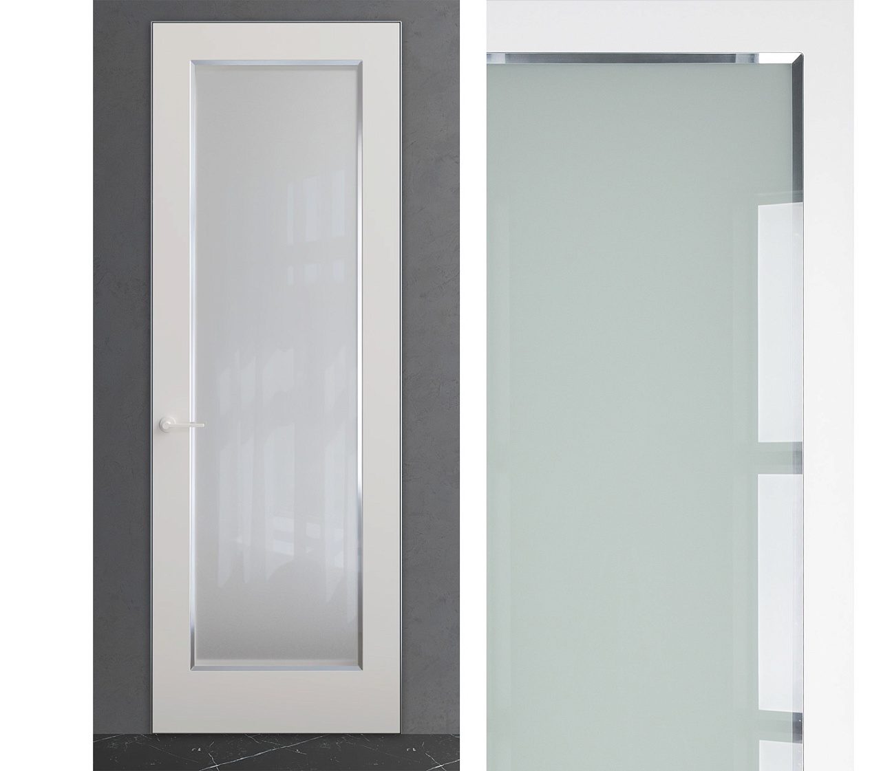 Межкомнатная дверь из серии Мистика (Эмаль) модель MS 1 Белый